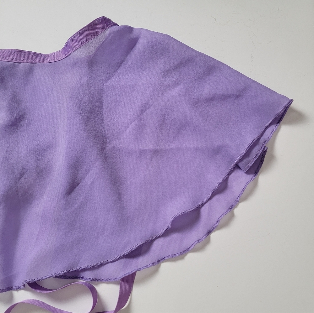 M Stevens Girls 34" Lavender Ballet Chiffon Wrap Skirt - Picture 12 of 12
